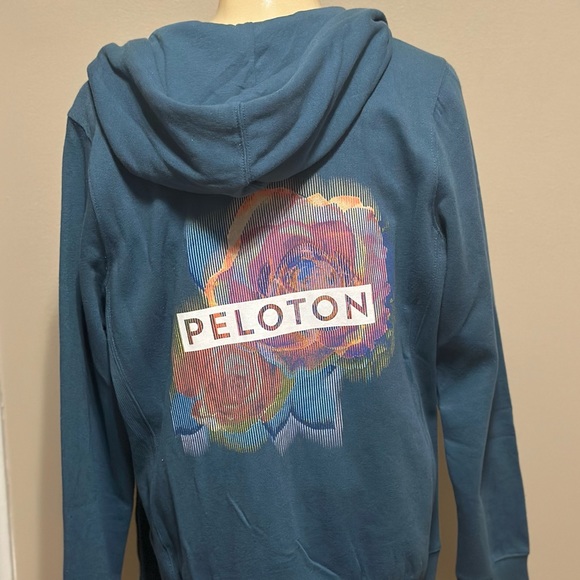 Peloton Hoodie Zip Digi Bloom Lightweight Sweatshirt - Picture 4 of 4